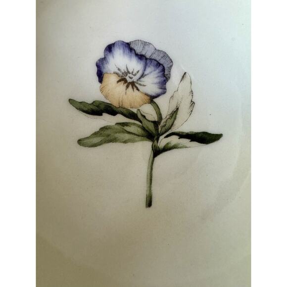 Johnson Brothers Enchanted Garden Fruit Saucer Bowl England Violet Pansy Lot 2 - Picture 8 of 8